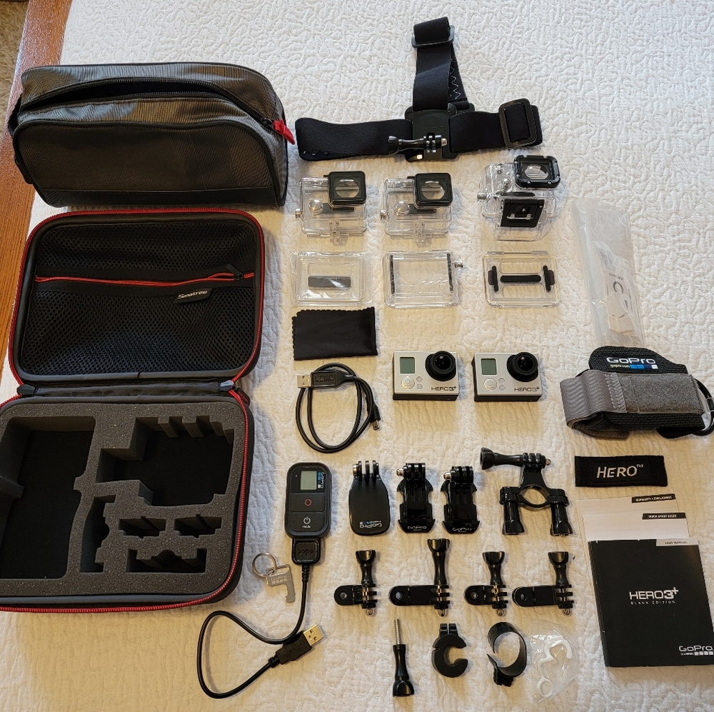TWO GoPro Camera Super Bundle